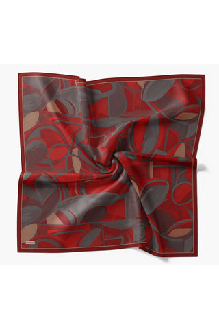 Velora Eşarp Abstract Koyu Kırmızı - Velora Eşarp - | Silk Home