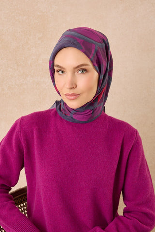 Velora Eşarp Abstract Morcivert - Velora Eşarp - | Silk Home