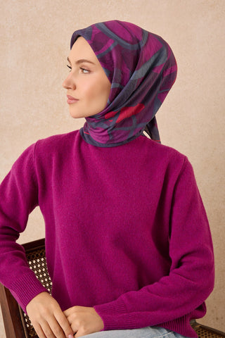 Velora Eşarp Abstract Morcivert - Velora Eşarp - | Silk Home