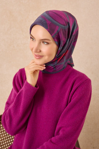 Velora Eşarp Abstract Morcivert - Velora Eşarp - | Silk Home