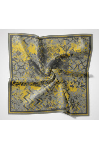 Velora Eşarp Art Yeşil Gri 90x90