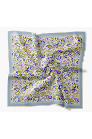 Velora Eşarp Aura Floral Bebe Mavisi - Velora Eşarp - | Silk Home