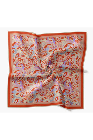 Velora Eşarp Aura Floral Kırmızı - Velora Eşarp - | Silk Home
