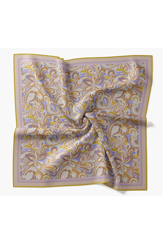 Velora Eşarp Aura Floral Koyu Gri - Velora Eşarp - | Silk Home