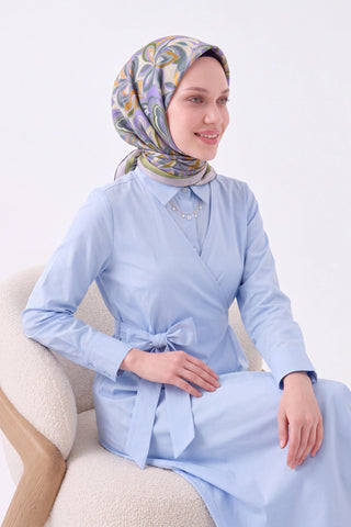 Velora Eşarp Aura Floral Mor - Velora Eşarp - | Silk Home