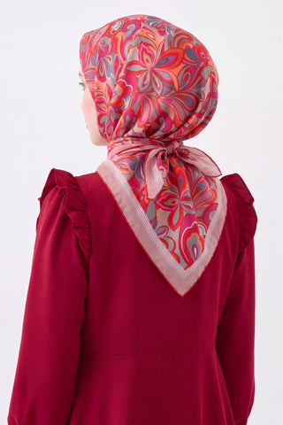 Velora Eşarp Aura Floral Narçiçeği - Velora Eşarp - | Silk Home