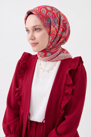 Velora Eşarp Aura Floral Narçiçeği - Velora Eşarp - | Silk Home