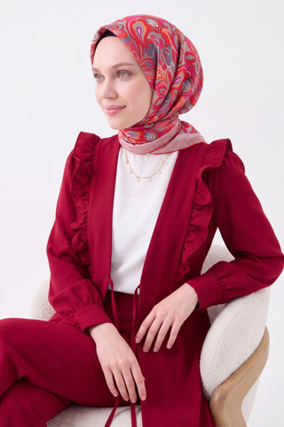 Velora Eşarp Aura Floral Narçiçeği - Velora Eşarp - | Silk Home