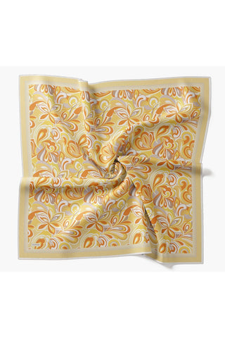 Velora Eşarp Aura Floral Sarı - Velora Eşarp - | Silk Home