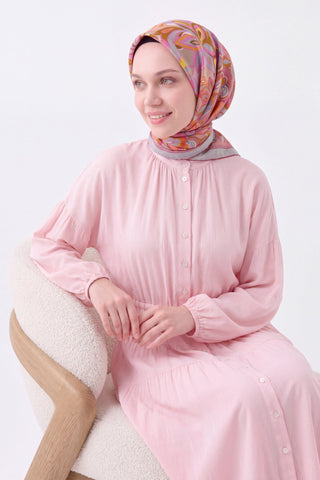 Velora Eşarp Aura Floral Taba - Velora Eşarp - | Silk Home