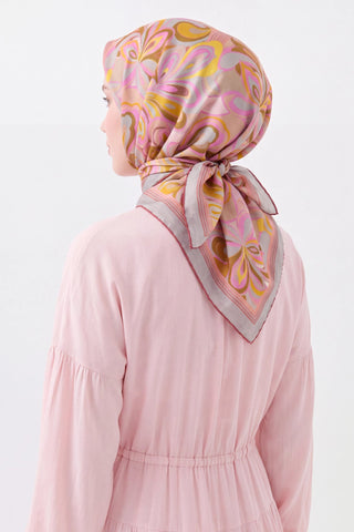 Velora Eşarp Aura Floral Taba - Velora Eşarp - | Silk Home