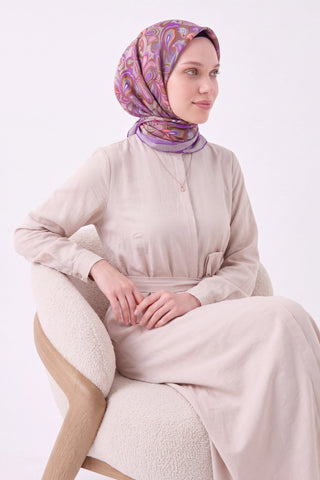 Velora Eşarp Aura Floral Tozpembe - Velora Eşarp - | Silk Home