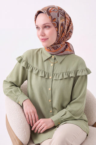 Velora Eşarp Aura Floral Vizon - Velora Eşarp - | Silk Home