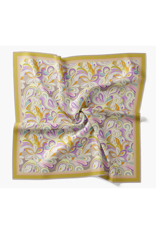 Velora Eşarp Aura Floral Yağ Yeşili - Velora Eşarp - | Silk Home