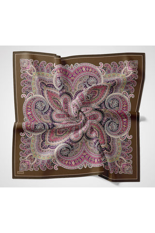 Velora Eşarp Ethnic Acı Kahve 90x90