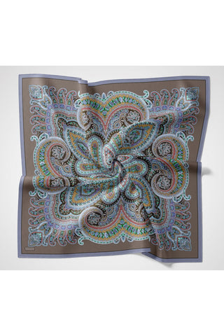 Velora Eşarp Ethnic Koyu Vizon 90x90