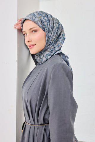 Velora Eşarp Ethnic Lacivert - Velora Eşarp - | Silk Home