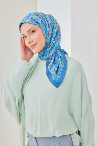 Velora Eşarp Ethnic Mavi