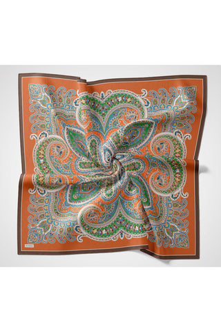 Velora Eşarp Ethnic Parlak Turuncu 90x90