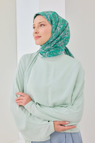 Velora Eşarp Ethnic Parlak Yeşil