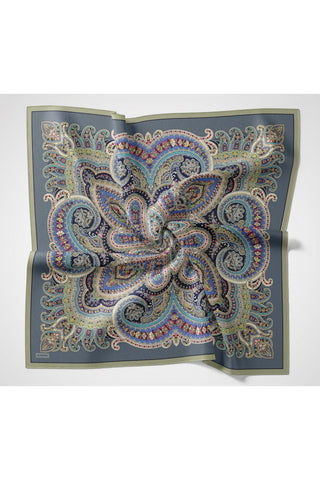 Velora Eşarp Ethnic Soluk Lacivert 90x90