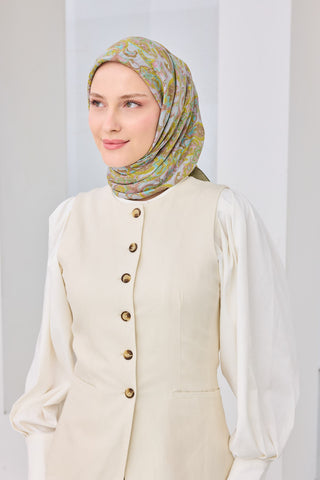 Velora Eşarp Ethnic Yağ Yeşili