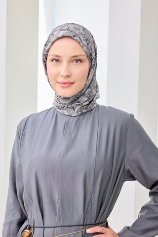 Velora Eşarp Ethnic Yeşil Gri