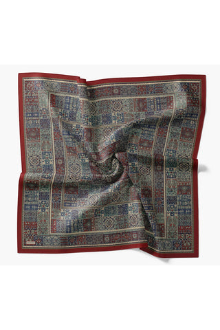 Velora Eşarp Etnik Desen Bordo 90x90