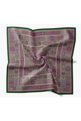 Velora Eşarp Etnik Desen Fuşya 90x90