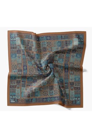 Velora Eşarp Etnik Desen Lacivert 90x90