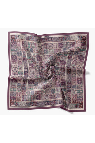 Velora Eşarp Etnik Desen Mürdüm 90x90