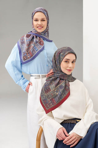 Velora Eşarp Etnik Desen Taba 90x90