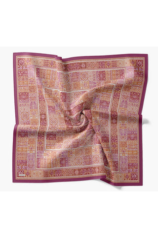Velora Eşarp Etnik Desen Turuncu 90x90