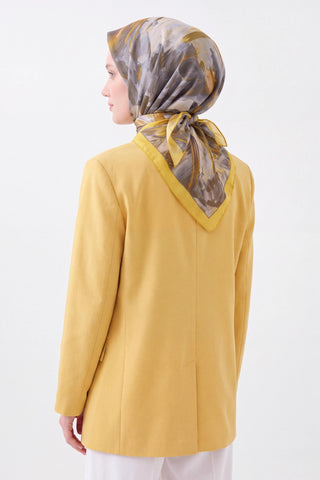 Velora Eşarp Fırça Desen Sarı - Velora Eşarp - | Silk Home