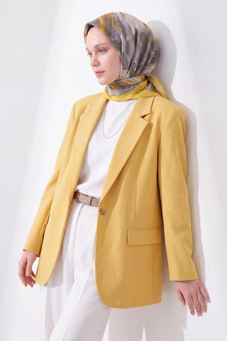 Velora Eşarp Fırça Desen Sarı - Velora Eşarp - | Silk Home