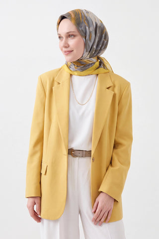 Velora Eşarp Fırça Desen Sarı - Velora Eşarp - | Silk Home