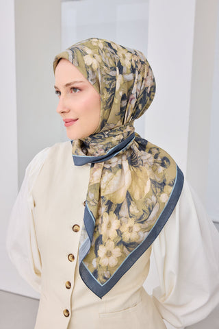 Velora Eşarp Fleur Fıstık Yeşili