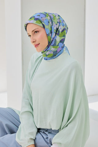 Velora Eşarp Floral Bebe Mavisi