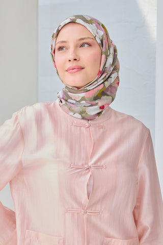 Velora Eşarp Floral Gri