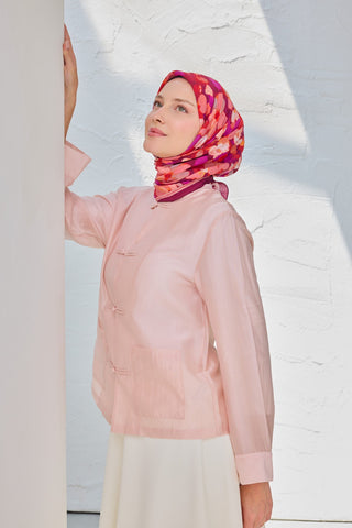 Velora Eşarp Floral Mürdüm - Velora Eşarp - | Silk Home