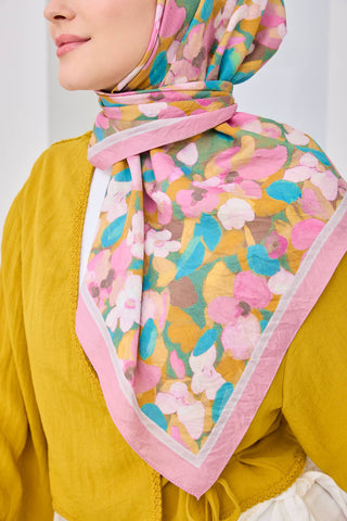 Velora Eşarp Floral Pembe