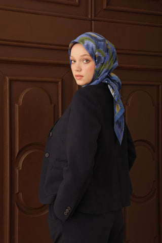 Velora Eşarp Floral Rhapsody Saks - Velora Eşarp - | Silk Home