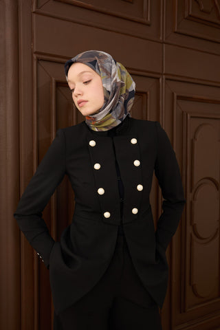 Velora Eşarp Flower Kahverengi - Velora Eşarp - | Silk Home