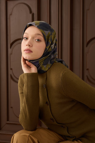 Velora Eşarp Flower Koyu Mor - Velora Eşarp - | Silk Home