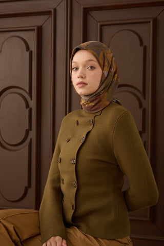Velora Eşarp Flower Vizon - Velora Eşarp - | Silk Home