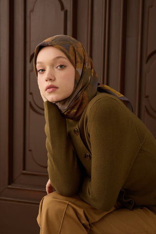 Velora Eşarp Flower Vizon - Velora Eşarp - | Silk Home