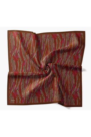 Velora Eşarp Modern Zebra Çikolata Kahve - Velora Eşarp - | Silk Home