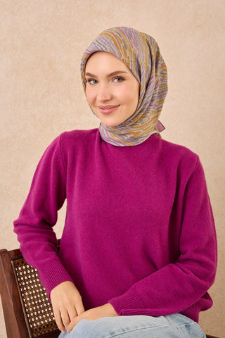Velora Eşarp Modern Zebra Eflatun - Velora Eşarp - | Silk Home
