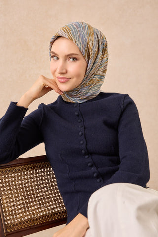 Velora Eşarp Modern Zebra Gümüş - Velora Eşarp - | Silk Home