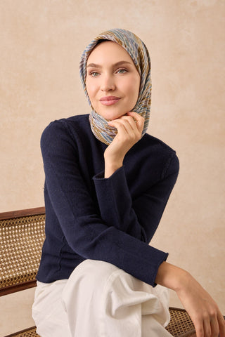 Velora Eşarp Modern Zebra Gümüş - Velora Eşarp - | Silk Home